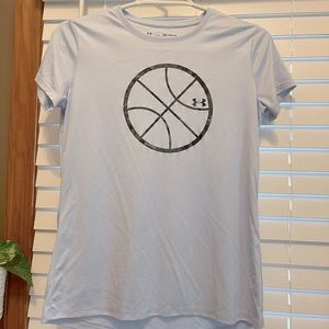 Light blue Under Armour heat gear tee